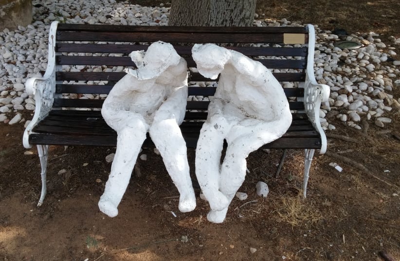 “OLD FRIENDS sat on their park bench [at Protea Village] like bookends. Can you imagine us years from today, sharing a park bench quietly? How terribly strange to be seventy...” (Words: Paul Simon) (photo credit: JOHNNY HALPERN)