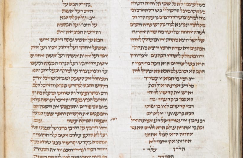 A page from the Babylonian Talmud (photo credit: Courtesy)