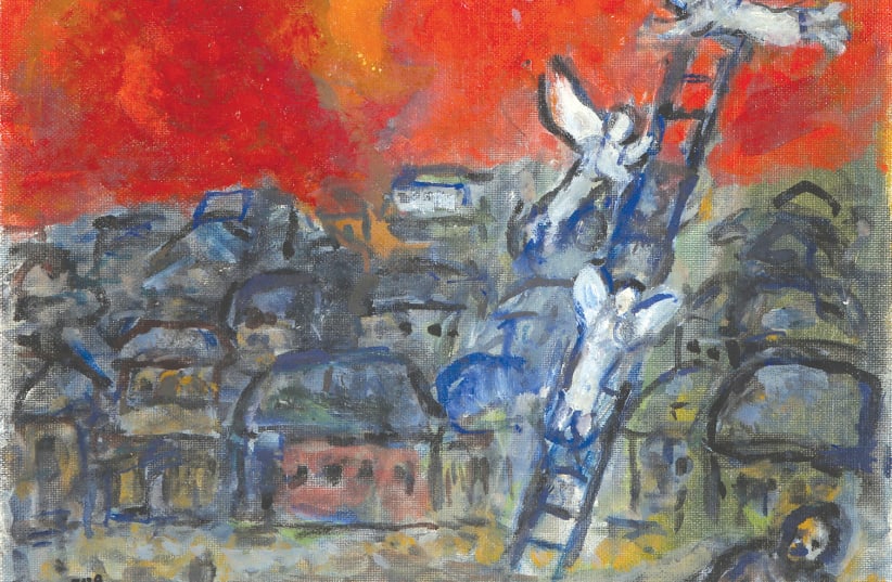 'Jacob's Ladder' by Marc Chagall  (photo credit: Courtesy)