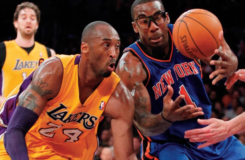 KOBE BRYANT (left) and Amar'e Stoudemire had many battles against each other in the NBA, and Stoudemire - currently on Maccabi Tel Aviv - was extremely shaken by Bryant's death this week. (photo credit: REUTERS)