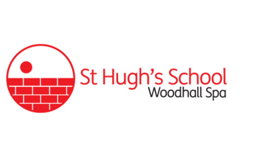 The logo, based on an antisemitic story, of St. Hugh's School in Woodhall Spa. (photo credit: Wikimedia Commons)