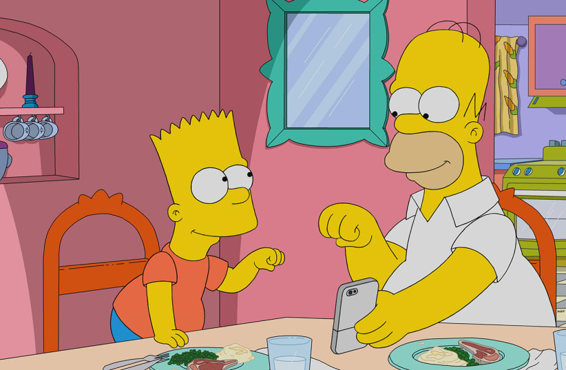 Bart and Homer Simpson in "The Simpsons." (photo credit: FOX/TNS)