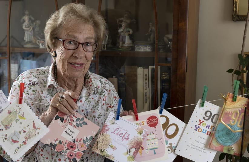 Anne Frank's friend and step-sister Eva Schloss celebrates her 90th birthday in London. (photo credit: STUART FRANKLIN/MAGNUM PHOTOS/ THE LONKA PROJECT)