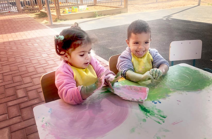 THE CHILDREN enjoy activities such as natural arts and crafts. (photo credit: Courtesy)