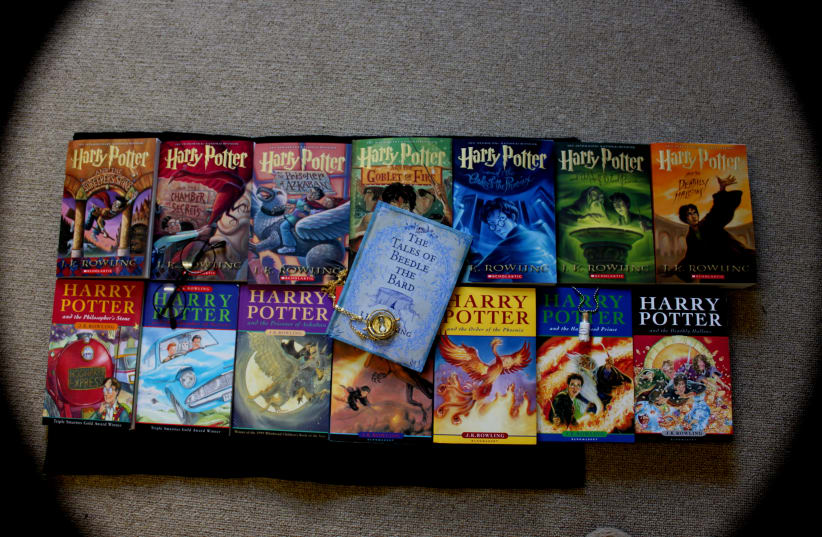 The books in the 'Harry Potter' series. (photo credit: FLICKR/LOZIKIKI)