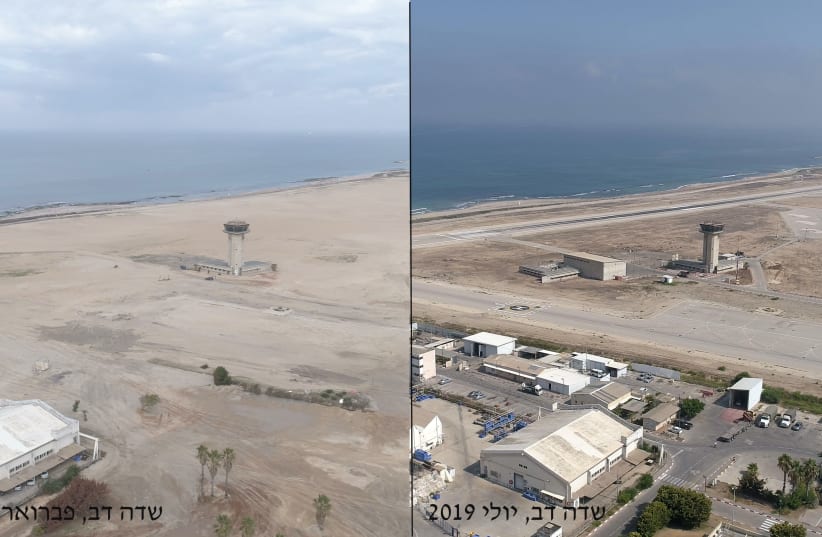 Before and After of Sde Dov airport (photo credit: DEFENSE MINISTRY)