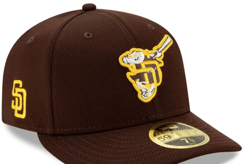The logo of the San Diego Padres' newly unveiled spring training cap spurred controversy (photo credit: MLBSHOP.COM VIA JTA)