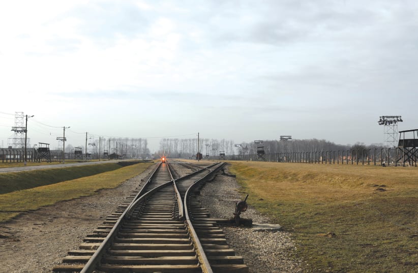 TRAIN TRACKS at Auschwitz. (photo credit: REUTERS)