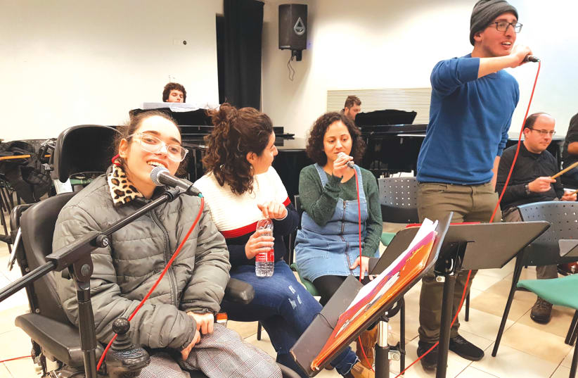 MEMBERS OF The Integrative Orchestra prepare for their debut this week. (photo credit: Courtesy)
