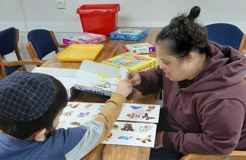 First Babysitting Service for Toddlers Run by Tzohar Halev’s  Special Needs Graduates in Israel (photo credit: TZOHAR HALEV)