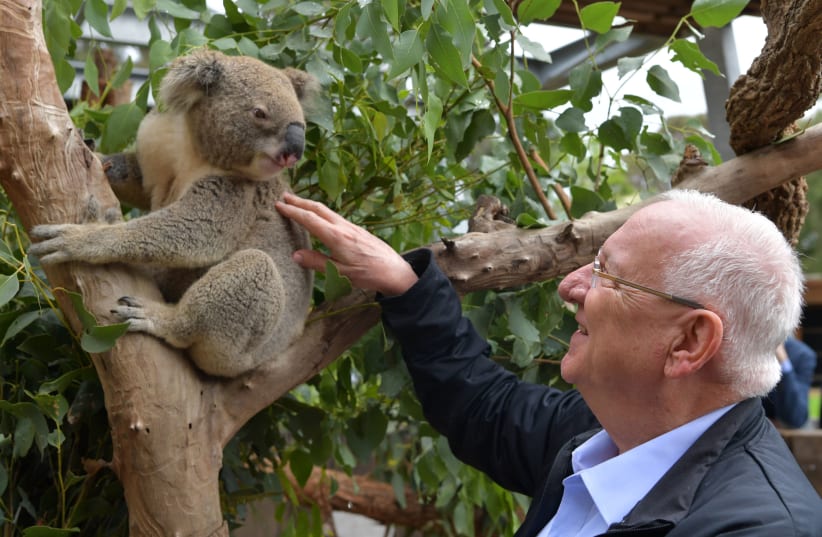 President Reuven Rivlin at the Taronga Zoo in Sydney, Australia (photo credit: KOBY GIDEON/GPO)
