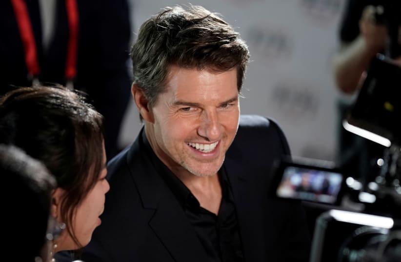 Cast member Tom Cruise attends a news conference promoting his upcoming film "Mission: Impossible - Fallout" in Beijing (photo credit: REUTERS)