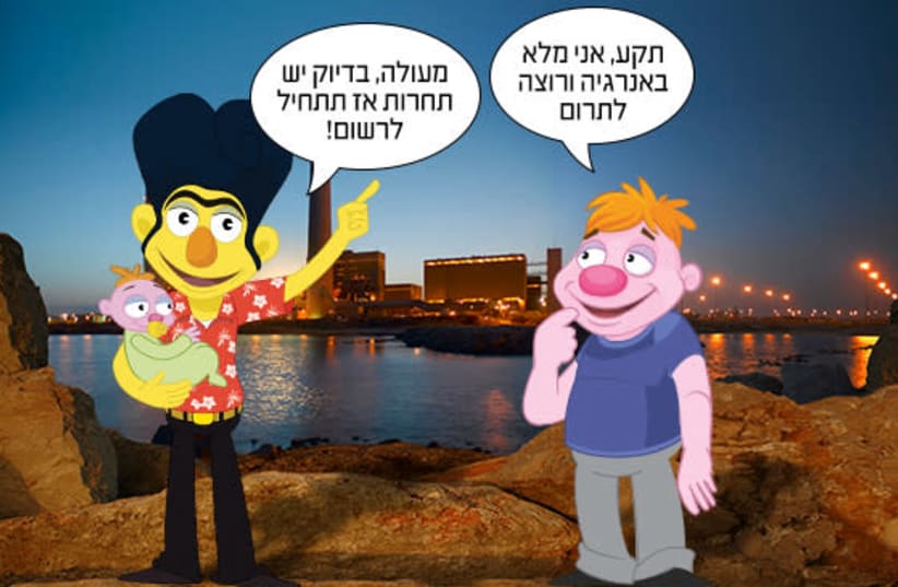 Sheka and Teka, Israel Electric Corporation mascots (photo credit: ACW - GREY / ISRAEL ELECTRIC CORPORATION)