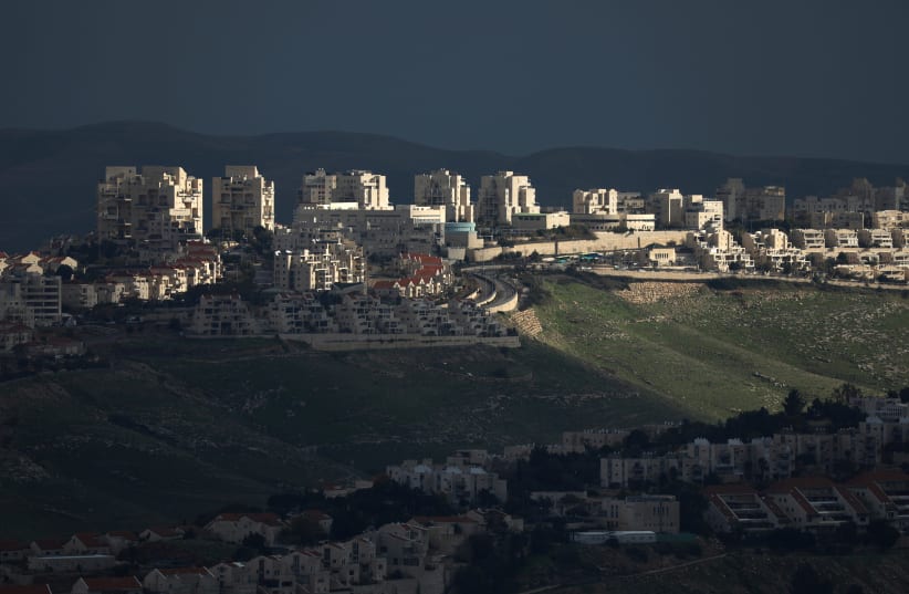 A view shows the Israeli settlement of Maale Adumim in the West Bank February 25, 2020. (photo credit: AMMAR AWAD / REUTERS)