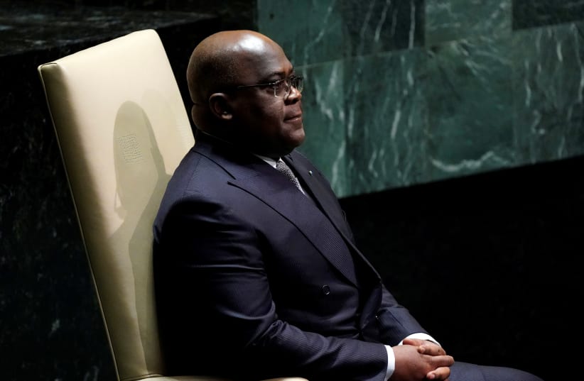 Congo's President Felix Antoine Tshilombo Tshisekedi sits before addressing the 74th session of the United Nations General Assembly at U.N. headquarters in New York City, New York, U.S., September 26, 2019 (photo credit: REUTERS)