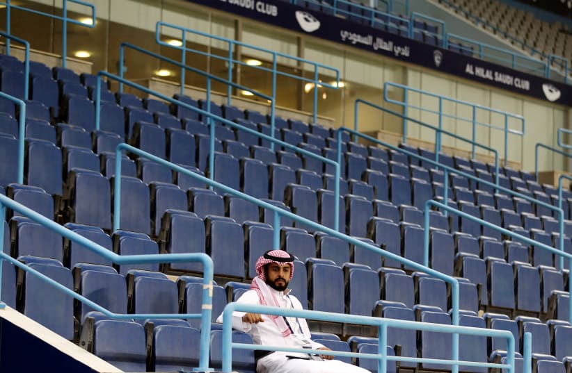 The stands are seen empty after the decision of the Saudi Ministry of Sports, following an outbreak of the coronavirus disease (COVID-19), at King Saud University Stadium, in Riyadh (photo credit: REUTERS)