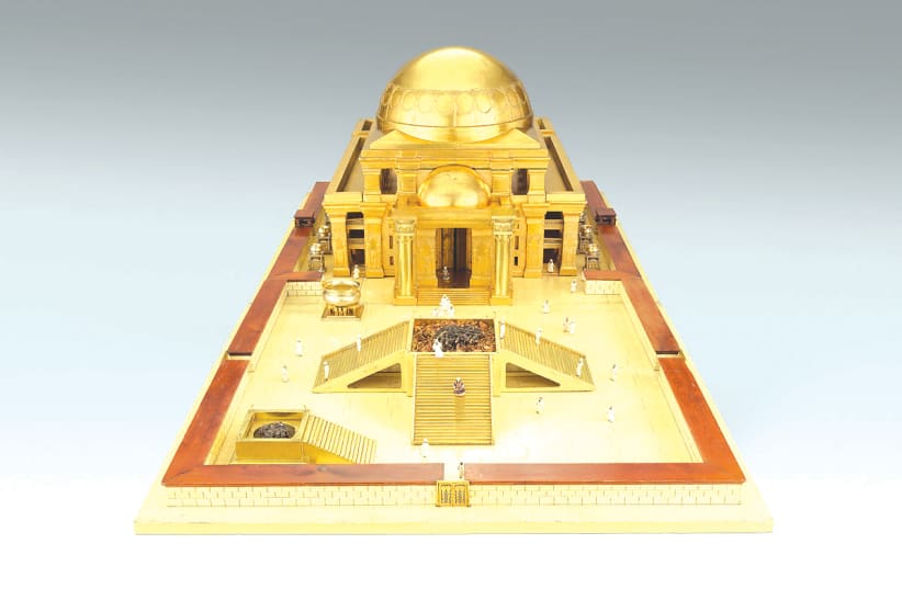 A 19TH-CENTURY architectural model portrays Solomon’s Temple with a domed roof. (photo credit: Courtesy)