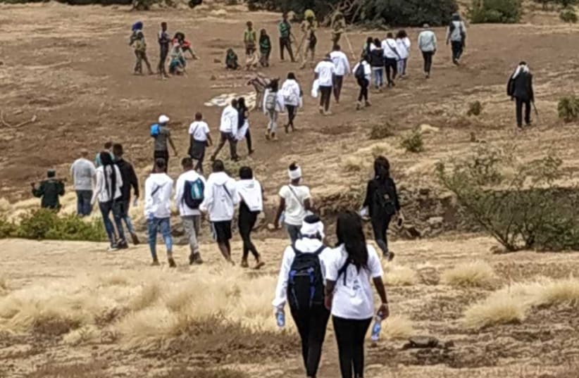 RETRACING THE steps of their parents’ and grandparents’ trek from Ethiopia to Sudan. (photo credit: Courtesy)