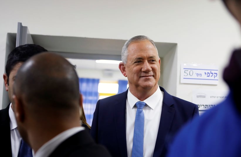 BENNY GANTZ, head of the Blue and White party. (photo credit: REUTERS)