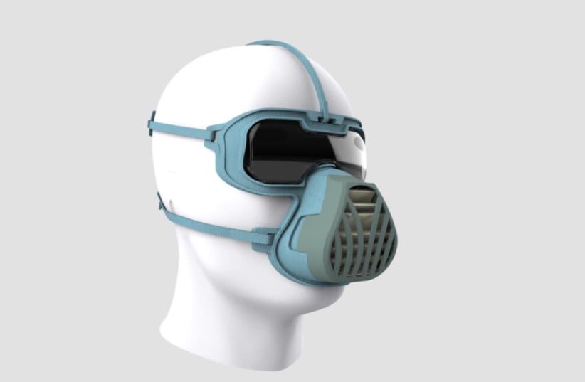 Dr. Noam Gavriely’s latest invention,  the ViriMASK. (photo credit: Courtesy)