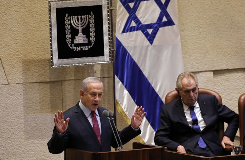 PRIME MINISTER Benjamin Netanyahu during a speech to the Knesset. (photo credit: REUTERS)