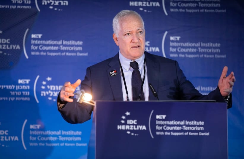 Prof. Boaz Ganor Dean Emeritus, Lauder School of Government Founder and Executive Director, The International Institute for Counter-Terrorism (ICT) Speaking at the ICT's 19th World Summit  (photo credit: GILAD KAVALERCHIK)