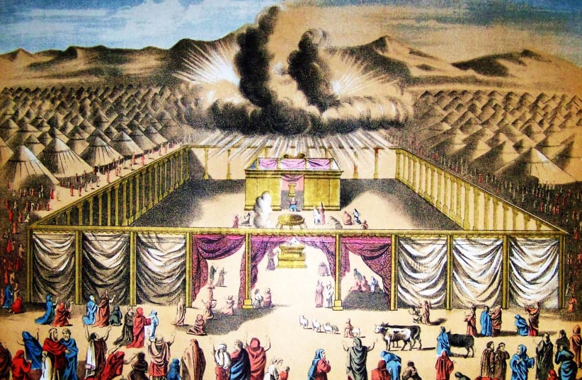 After a year of trial-and-error, the Hebrews built a Tabernacle – so that God could dwell within them (photo credit: Wikimedia Commons)