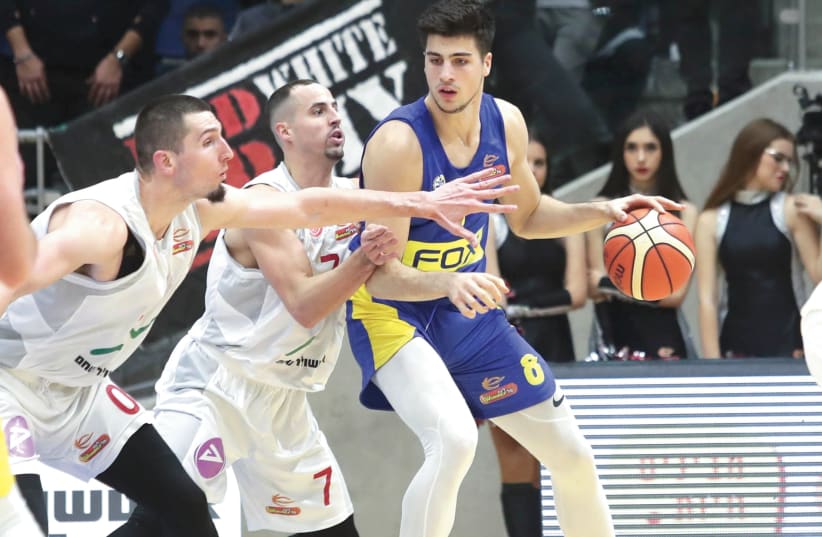 DENI AVDIJA has been with both Maccabi Tel Aviv and the Israel National Team, and is expected to be a top-10 pick in the upcoming NBA Draft. (photo credit: DANNY MARON)