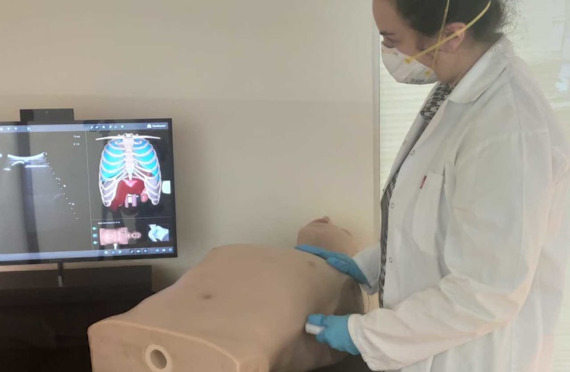 Simulator device to train medical staff in lung ultrasound by Simbionix 3D Systems. (photo credit: SIMBIONIX 3D SYSTEMS.)