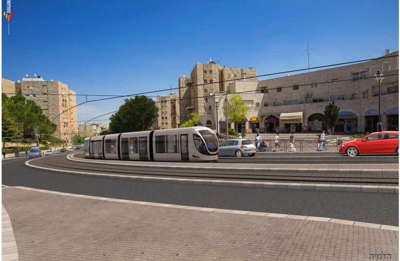 Planned extension of the Jerusalem Light Rail (photo credit: JERUSALEM TRANSPORT MASTER TEAM)
