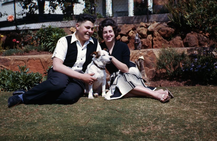The writer and his sister Lynnette with the family watchdog Patchy in Johannesburg circa 1965 (photo credit: Courtesy)