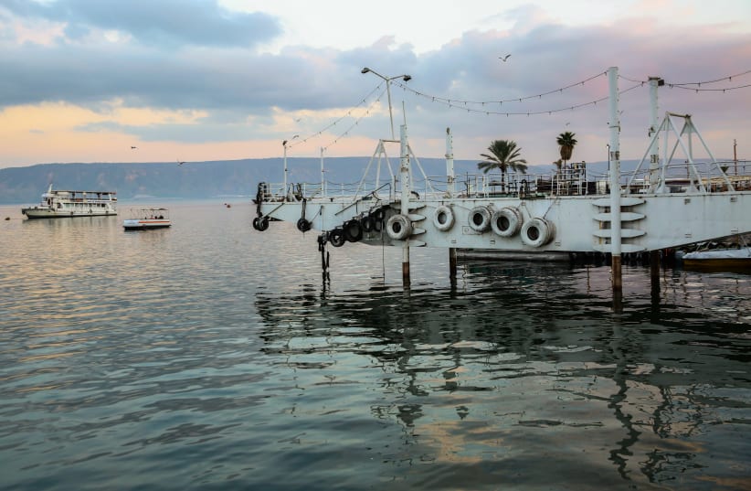 A VIEW of Lake Kinneret from Tiberias in January. The lake continues to rise. (photo credit: DAVID COHEN/FLASH 90)