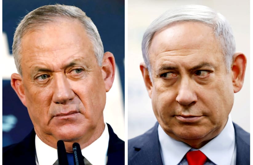 NETANYAHU AND Gantz – can they put their animosity aside and serve the public? (photo credit: CORINNA KERN AMIR COHEN REUTERS)