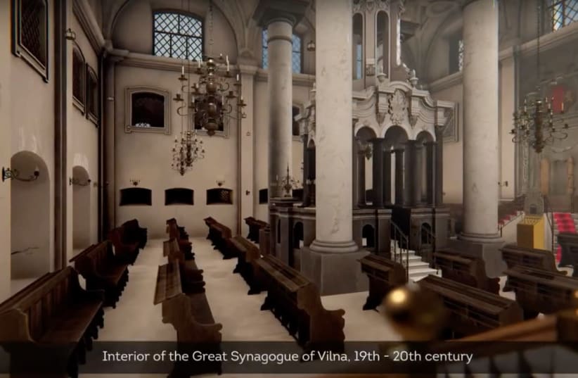 3D clip of the Great Synagogue of Vilna (photo credit: GO VILNIUS)