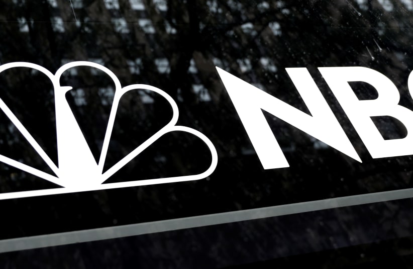 The NBC logo is seen outside the NBC News Today Show studios at Rockefeller Center in New York (photo credit: REUTERS)