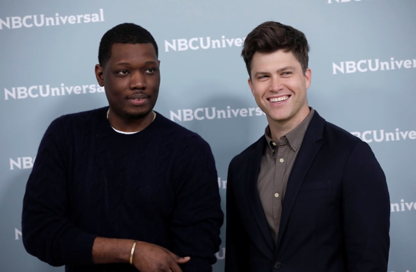 Comedians Michael Che and Colin Jost from the NBC series "Saturday Night Live: Weekend Update"  (photo credit: REUTERS)