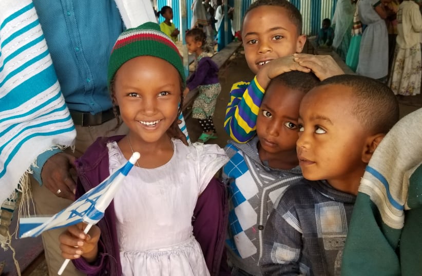 Children in Ethiopia awaiting immigration to Israel (photo credit: AARON KATSOF- COURTESY OF STRUGGLE TO SAVE ETHIOPIAN JEWRY (SSEJ))