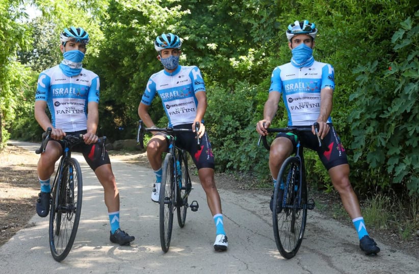 Israeli cycling returns to training amid relaxed coronavirus restrictions (photo credit: RONEN TOPELBERG)