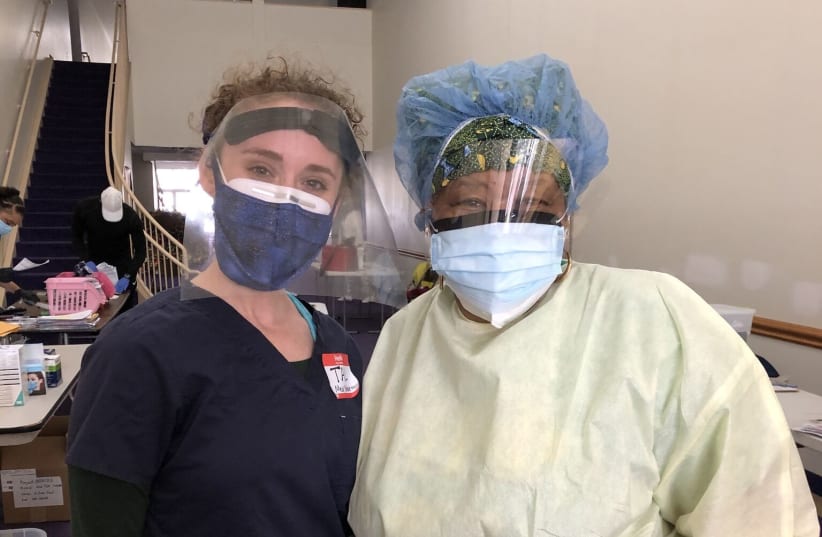 Medical student Tal Lee, left, and nurse Michele Morton are working with the Black Doctors COVID-19 Consortium to provide free coronavirus testing. (photo credit: TAL LEE)