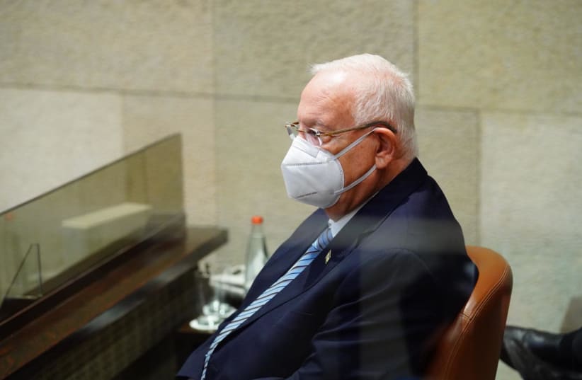 President Reuven Rivlin attends the Knesset session in which the new government was presented (photo credit: KNESSET SPOKESWOMAN - ADINA WALLMAN)