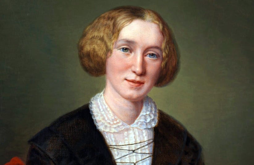 Portrait of George Eliot, circa 1849, by François D’Albert Durade, at the National Portrait Gallery in London (photo credit: WIKIPEDIA)