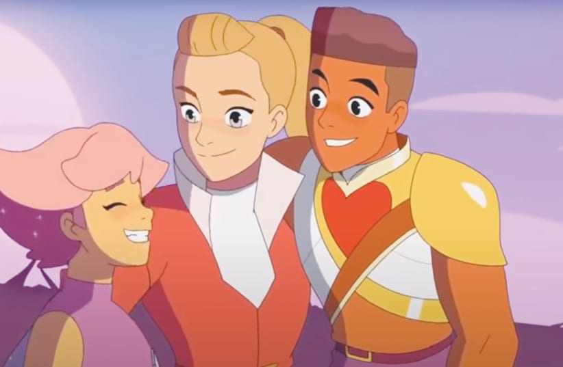 THE FIRST program of the new ‘SheRa’ series shows, from left, Glimmer, Adura and Bow (photo credit: screenshot)