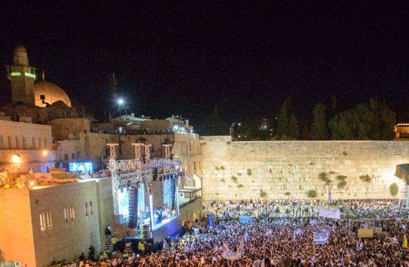 The Western Wall on Jerusalem Day (photo credit: WESTERN WALL HERITAGE FOUNDATION)