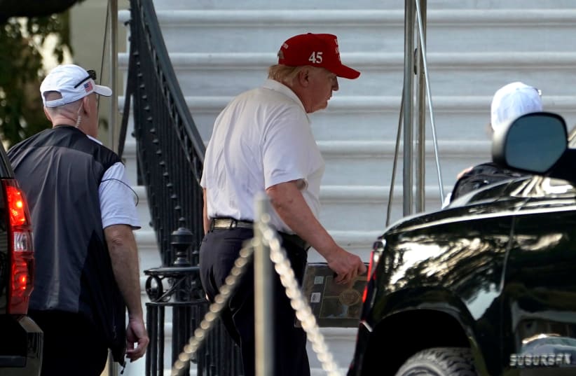 President Donald Trump returns to the White House after playing golf, Sep 28, 2019. (photo credit: REUTERS)