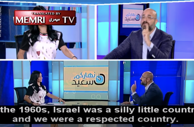 Lebanese Journalist Nadim Koteich is interviewed on LBC TV (photo credit: SCREENSHOT/MEMRI)