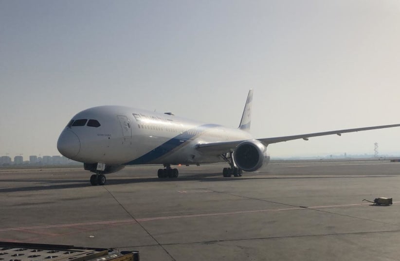 Plane arrives at Ben-Gurion Airport carrying Nati Hadad, June 8, 2020 (photo credit: ISRAEL PRISON SERVICE)