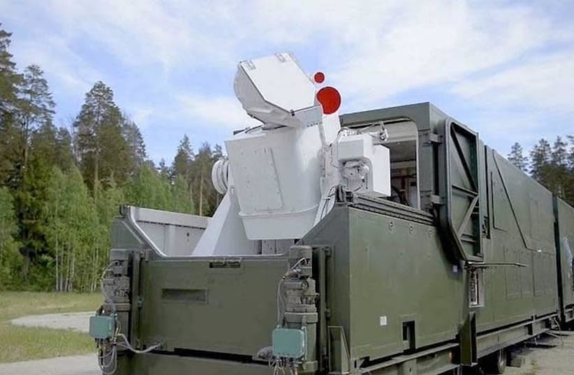 The mobile Peresvet high energy laser weapons system. (photo credit: RUSSIAN DEFENSE MINISTRY)