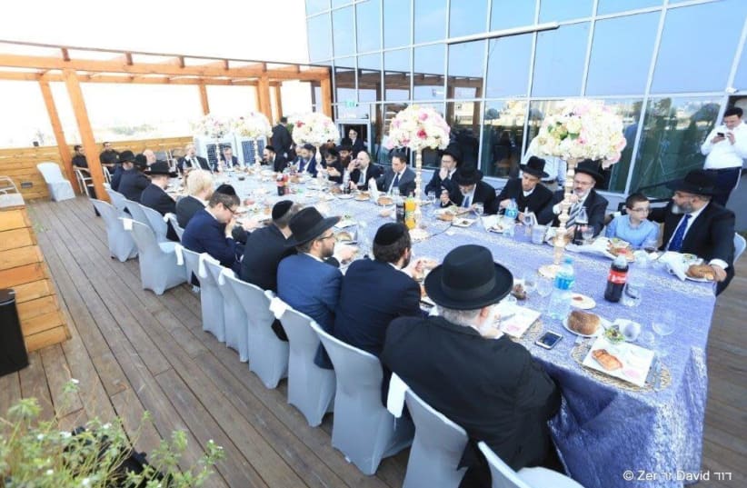Delegates of the Conference of European Rabbis meet with Achim Global in Bnei Brak (photo credit: DAVID ZER)