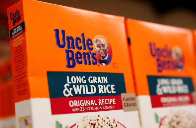 Boxes of Uncle Ben's branded rice stand on a store shelf inside of a shop in the Brooklyn borough of New York City (photo credit: REUTERS)