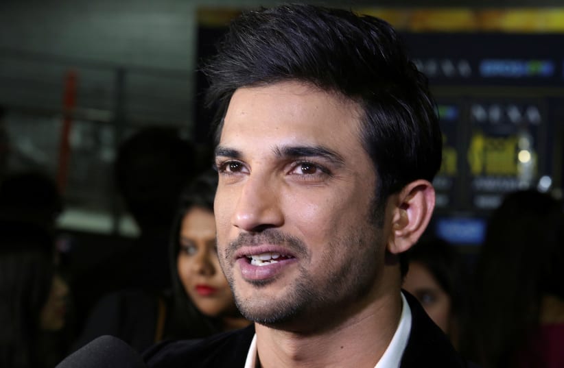 File picture of actor Sushant Singh Rajput talking to the press at the International Indian Film Academy Rocks show at MetLife Stadium in East Rutherford, New Jersey, U.S., July 14, 2017 (photo credit: REUTERS)